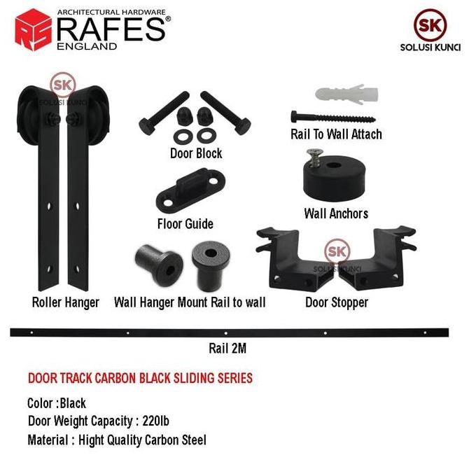 Rel Pintu Sliding 2 Meter Rafes England / High Quality Carbon Steel Kualitas Terbaik Harga Termurah