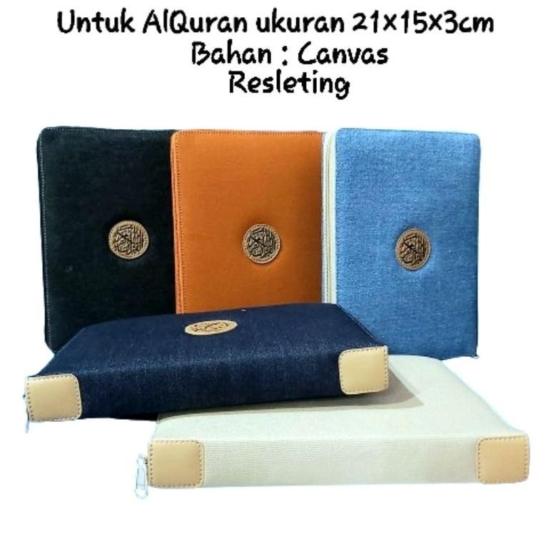 

COVER saja - SAMPUL AL QURAN ELEGANT PRIA WANITA A5 / 21 X 15 X 3 CM SEDANG - COVER ALQURAN SIMPLE RESLETING LUCU - SARUNG AL QURAN JAKET AL QURAN TAS POUCH QURAN DOMPET QURAN BAG ZIPPER - HADIAH KADO ISLAMI CANVAS RB07