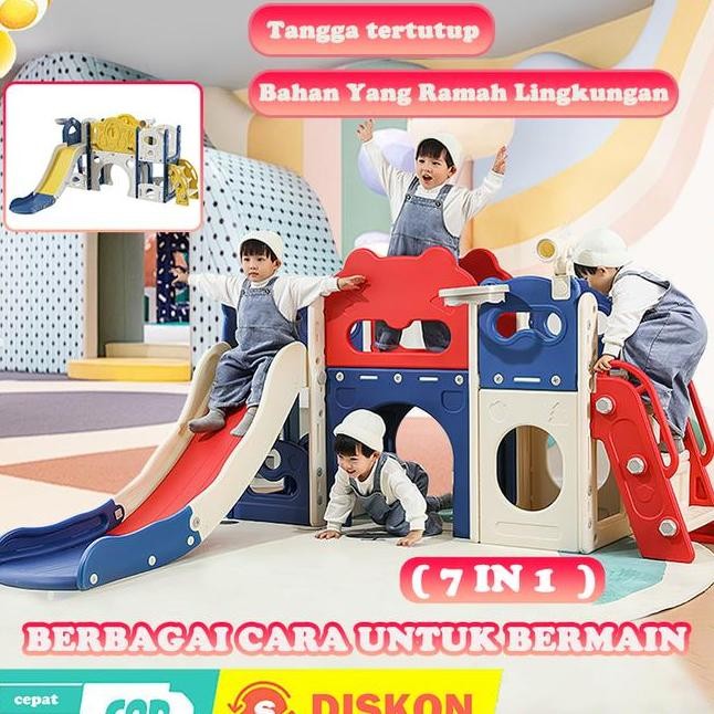 Mainan Perosotan Anak Prosotan Seluncuran Anak Free Ring Playground Kuda Plastik