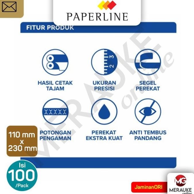 

Amplop Paperline Putih Garis / Air Mail 90 APS 80gsm RB07
