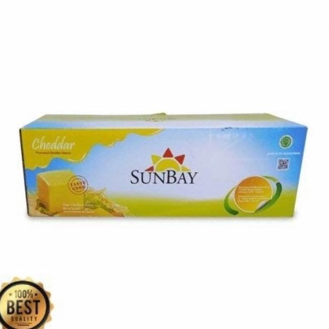 

Baru Keju Sunbay Cheddar Cheese 2kg Keju Olahan Blok Premium