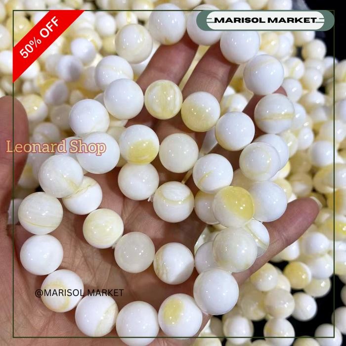 GELANG KULIT KERANG ASLI 100% PUTIH SERAT EMAS BAHAN SUPER BERKUALITAS NATURAL ALAMI BEI KE AKSESORI