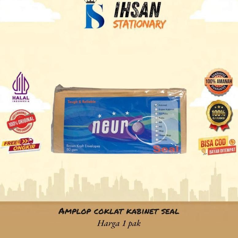 

Amplop Coklat Kabinet Seal Isi 100 Lembar (1 Pack) RB07