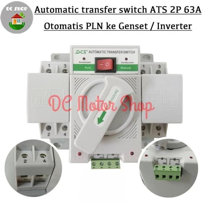 

Terlaris Automatic Transfer Switch Ats 2P 63A Otomatis Pln Ke Genset / Inverter