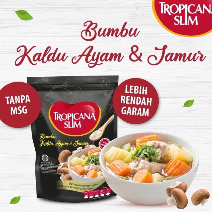 

Slim Bumbu Kaldu Ayam Dan Jamur 100 Gram Lebih Rendah Garam Dan Tanpa Msg