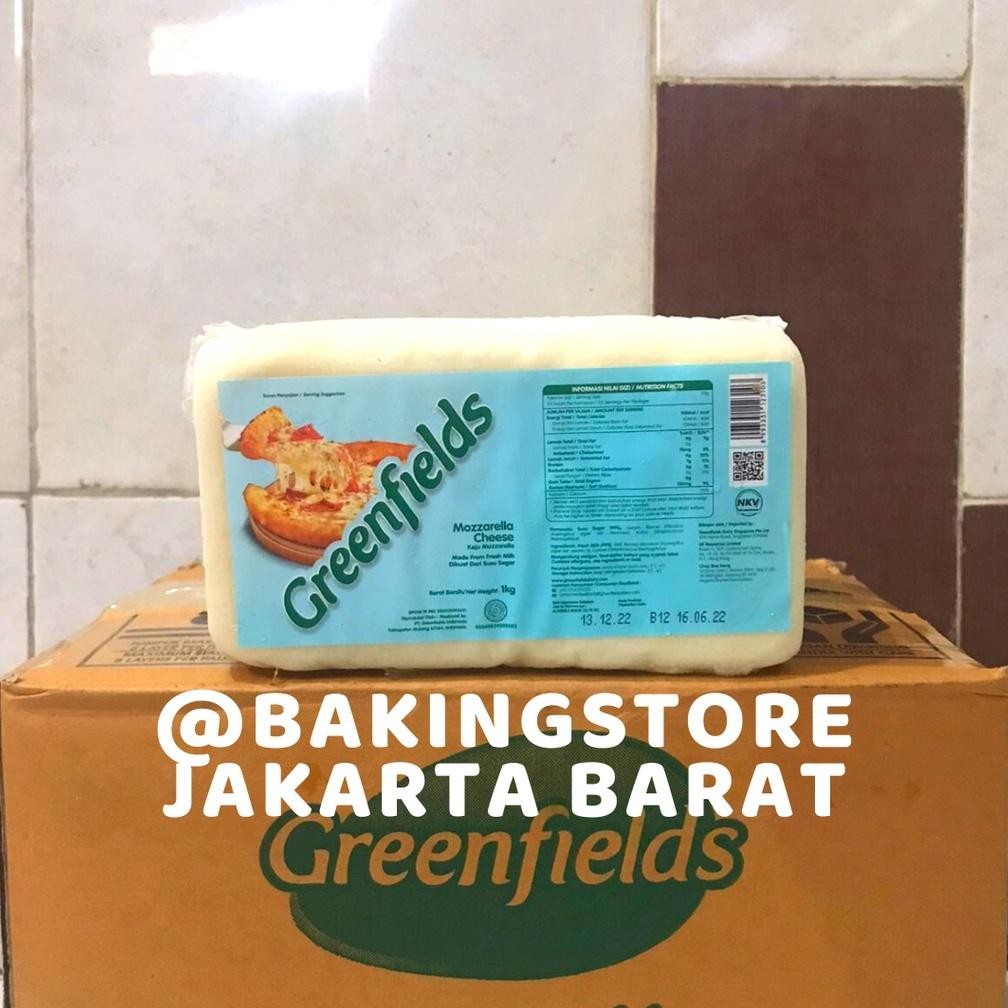 

Baru Keju Mozzarella Greenfields 1Kg - Keju Pizza Lumer Halal
