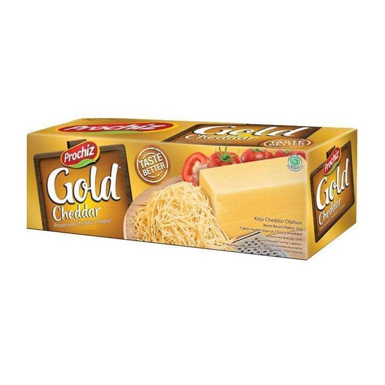 

Baru Keju Prochiz Gold 2kg - Cheddar Block Premium untuk Topping & Roti