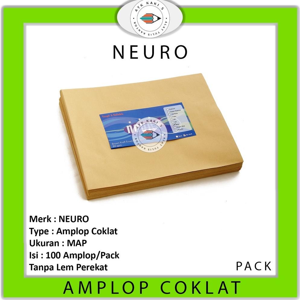 

Baru Amplop Coklat Map No Seal NEURO - Ukuran A4 - 1 Pack