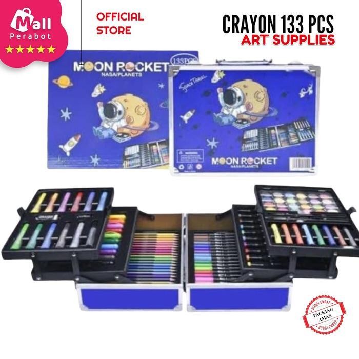 

Mall Perabot | Crayon Set 133 Pcs Koper Aluminium Besi | Box Alat Lukis Anak Koper Set | Krayon Mewarnai Anak | Pensil Warna | Perlengkapan Mewarnai Lukis