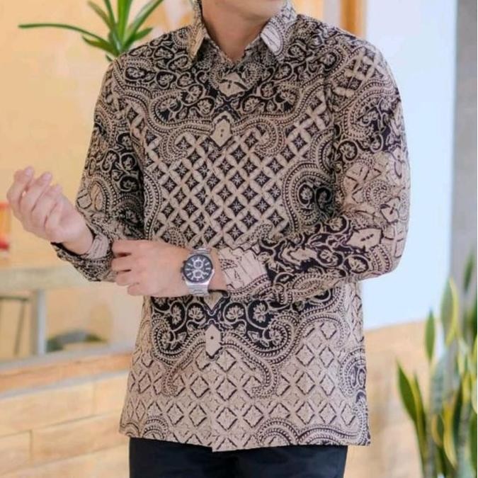 Kemeja batik mewah pria terbaru lengan panjang pendek SATRIO LUHUR kemeja batik pria kekinian lapis 