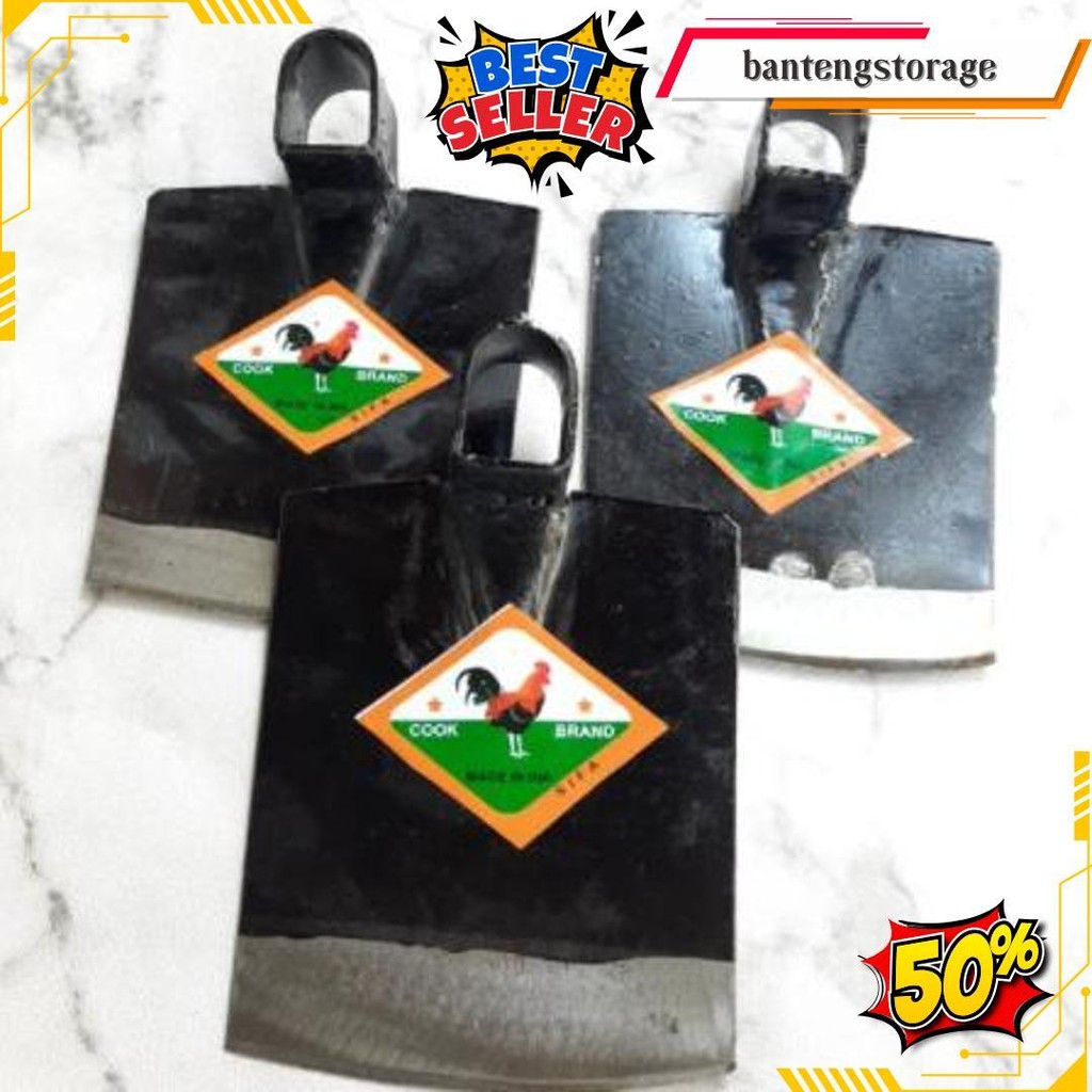 Cangkul Besar Pacul Sawah - Sekop Tradisional Buatan Pandai - Cangkul Kebun Ringan Gagang Kayu Cod