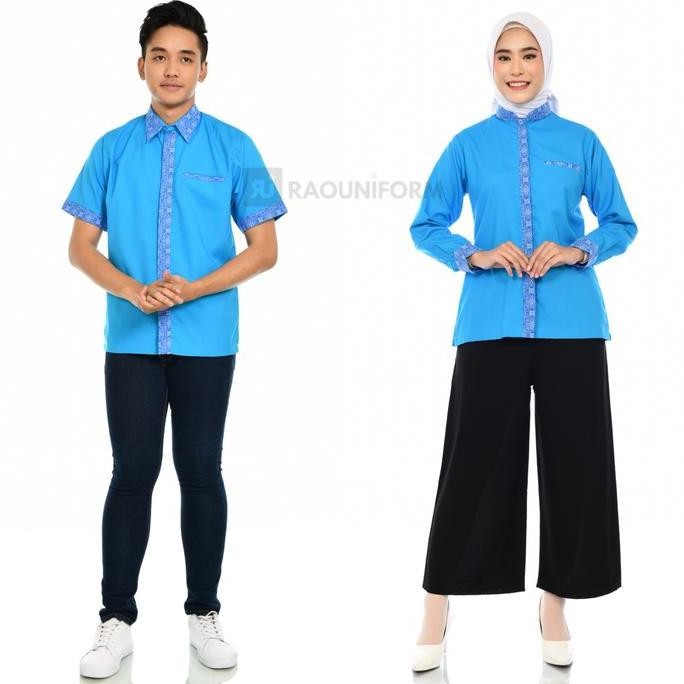 SERAGAM KERJA WANITA TANGAN PANJANG/ BAJU KARYAWAN/KANTOR/RESTORAN