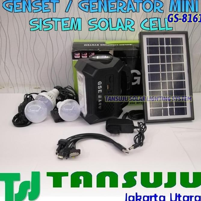 

Terlaris Mini Genset Generator Solar Cell Lighting System Gse Gs-8161 Terlaris