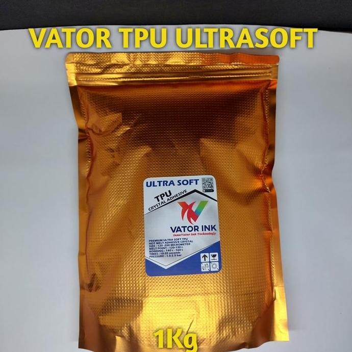 

Premium VATOR TPU ULTRASOFT 1kg CRYSTAL DTF ADHESIVE LEM SABLON PLASTISOL