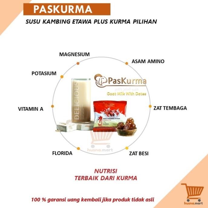 

(Expert) Susu Kambing Etawa Plus Kurma Premium PASKURMA Mini 1 Pouch isi 10 Pcs