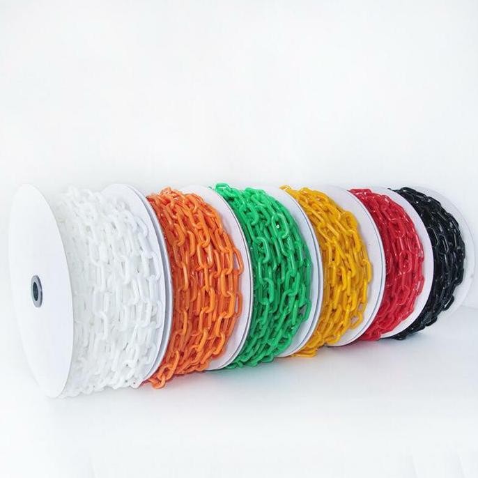 

Terlaris Merah / Kuning Plastic Chain Rantai Plastik 6Mm X25M Rantai Plastik