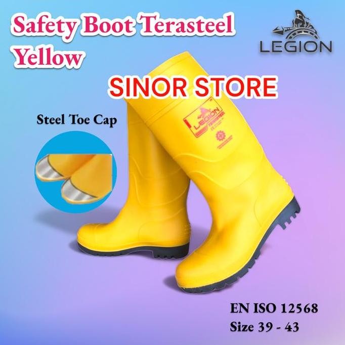 

Terlaris Sepatu Boot Rubber Safety Legion Terasteel Steel Toe Proyek