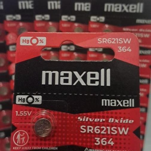 baru Baterai SR621SW Original Maxell Silver Oxide Batre SR621 364 SR621SW Maxell Lembaran