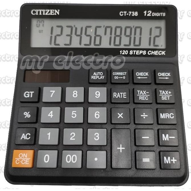 

restock KALKULATOR CITIZEN CT 738 - 12 DIGIT - CHECK AND CORRECT TAX FUNCTION