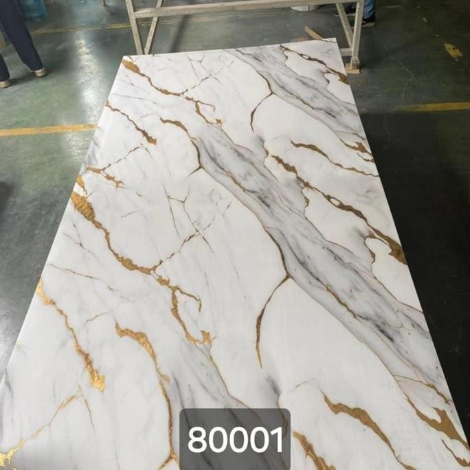 UV Marble Sheet / PVC Marmer / Wallpanel Marmer / Panel Dinding Motif Marmer