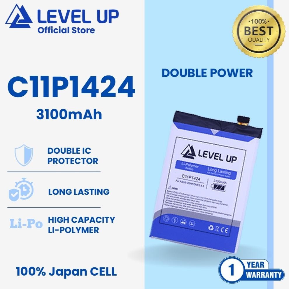 LEVEL UP Baterai Asus Zenfone 2 5.5" Inch ZE550ML - ZE551ML - Z00AD C11P1424 Double Power