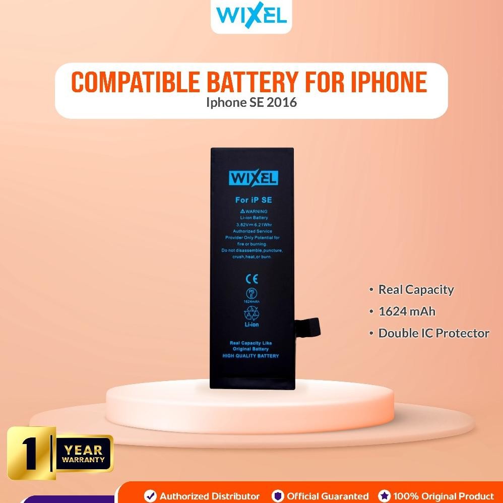 WIXEL ORIGINAL Baterai Iphone 5 SE 2016 Batre Batrai Battery Dual Double Power HP Handphone Apple Ip