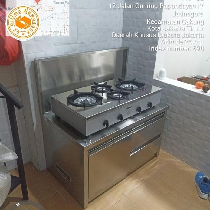 

Terlaris Meja Kompor Kabinet Stainless Steel Ukr L60, P100, T60