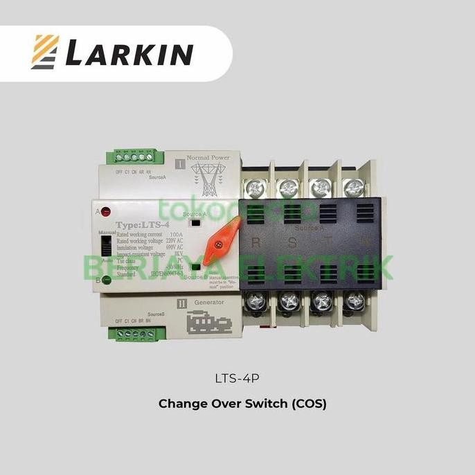 

Terlaris Larkin Lts-4P 4P 100A Ats Otomatis Genset 3Phase 4Wire Lts4P