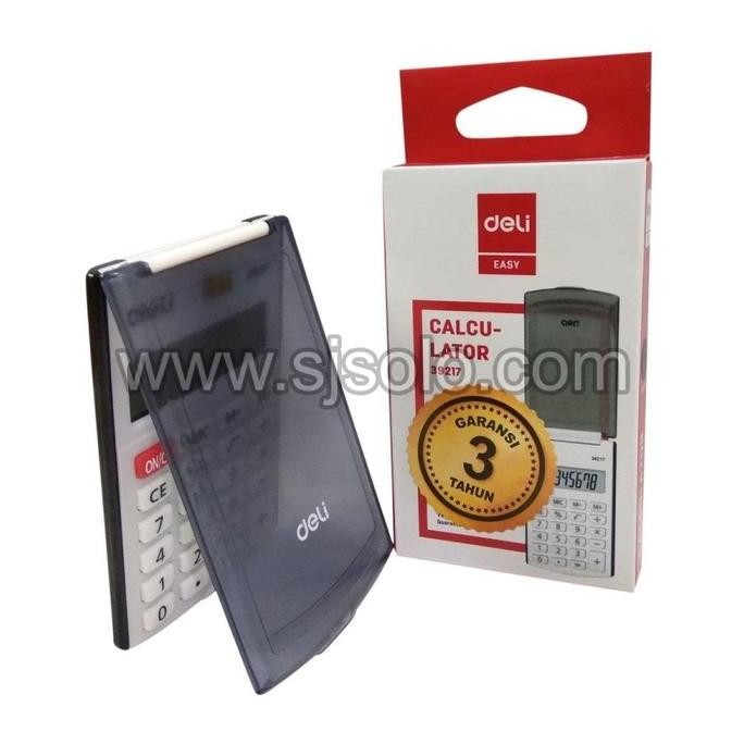 

restock Deli E39217 KALKULATOR HITAM -Pocket Calculator 8-digit Cover