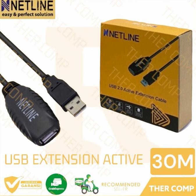 Cable Usb Extension Active 30 Meter Usb 2.0 Extender Aktif Netline