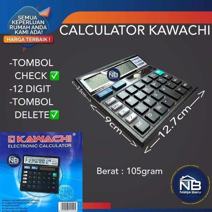 

restock KALKULATOR CALCULATOR Murah 12 digit Kawachi