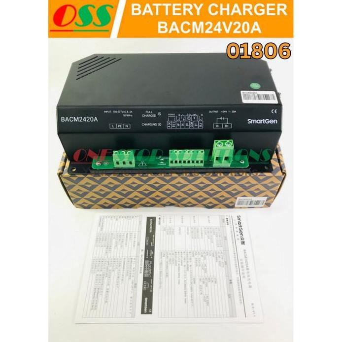 

Terlaris Smartgen Battery Charger Bacm 24V 20A / Bacm24V20A Untuk Genset Panel