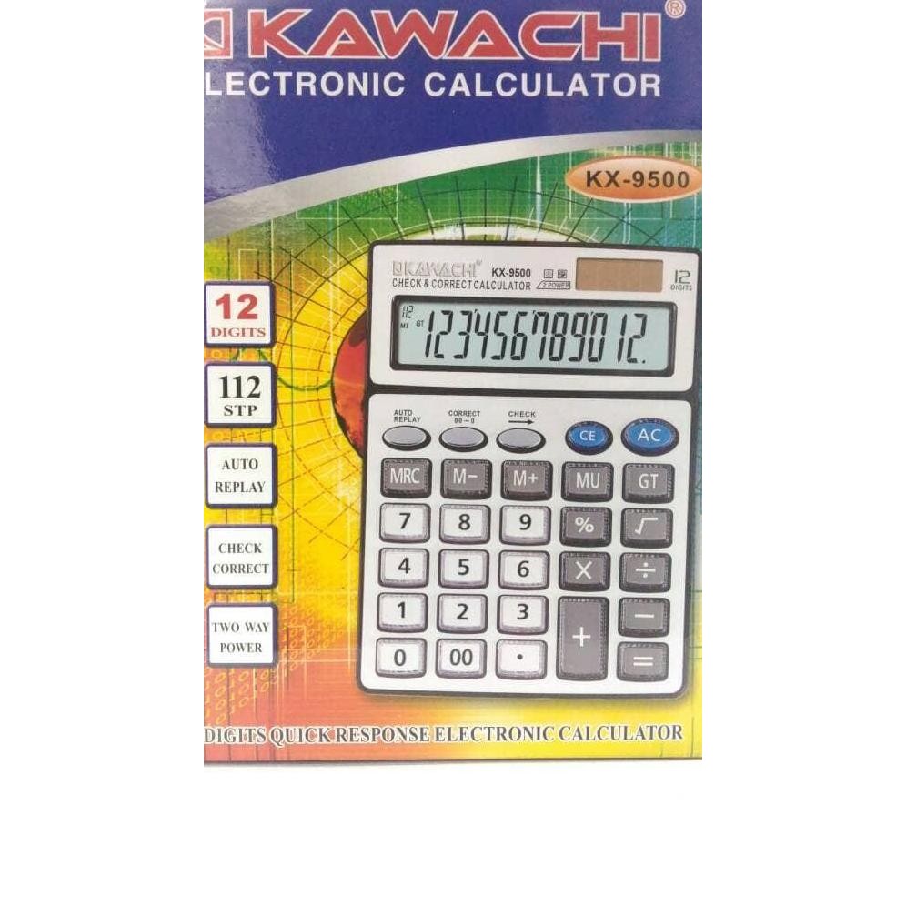 

restock KALKULATOR 12 DIGITS 2 POWER KAWACHI KX-9500
