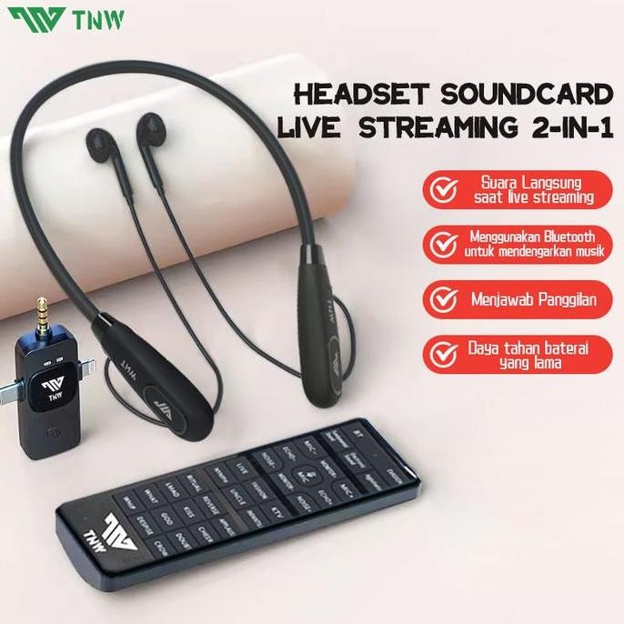 Tnw S20 Live Sound Card Microphone Microphone 2In1 Wireless Clip On Mic Dan Soundcard Mic Hp Audio L