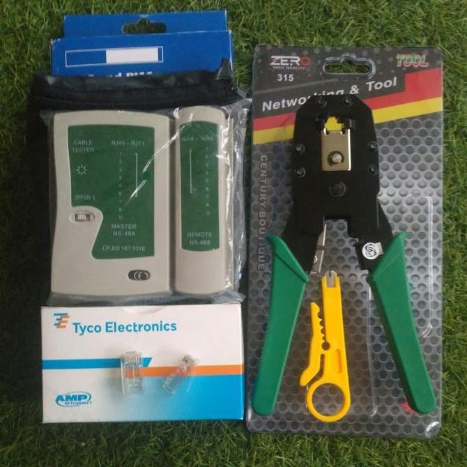 Paket Tang Crimping + Lan Tester + RJ45
