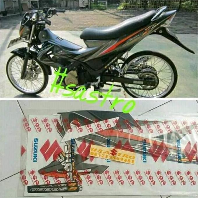 Striping Stiker sticker suzuki satria fu ckd abu abu hitam 2008 ori