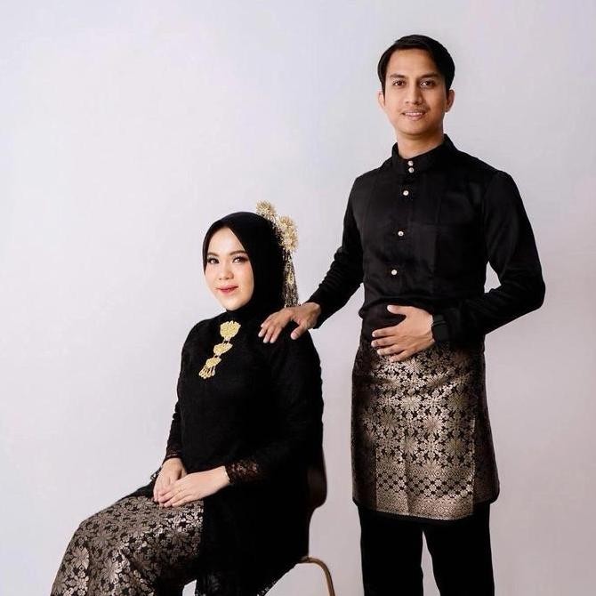 NATALIA KEBAYA - Couple Songket Pasangan - Rok Songket Lilit Plus Songket Lilit Cowok Melayu