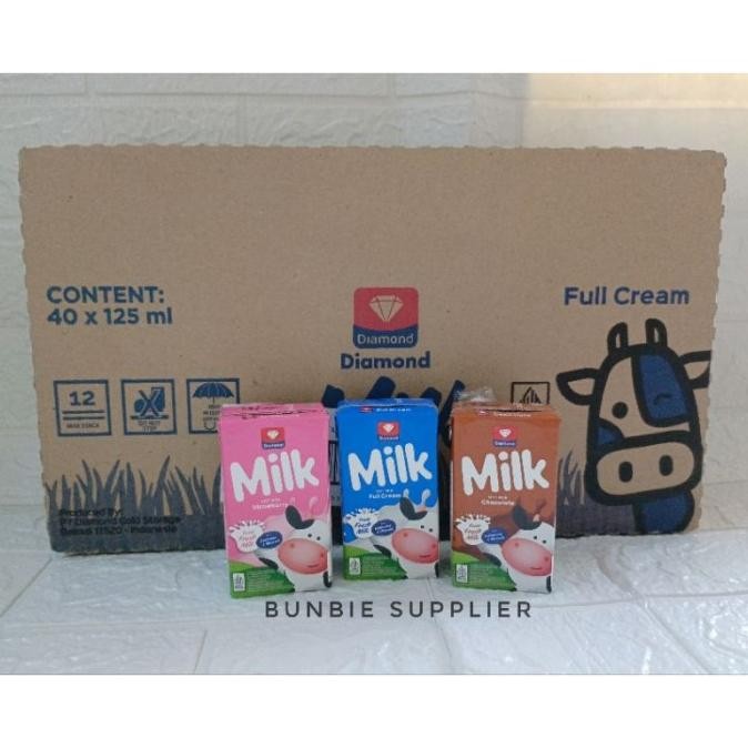 

(Expert) Susu UHT Diamond 125ml Coklat - Stroberi - Full Cream (karton)