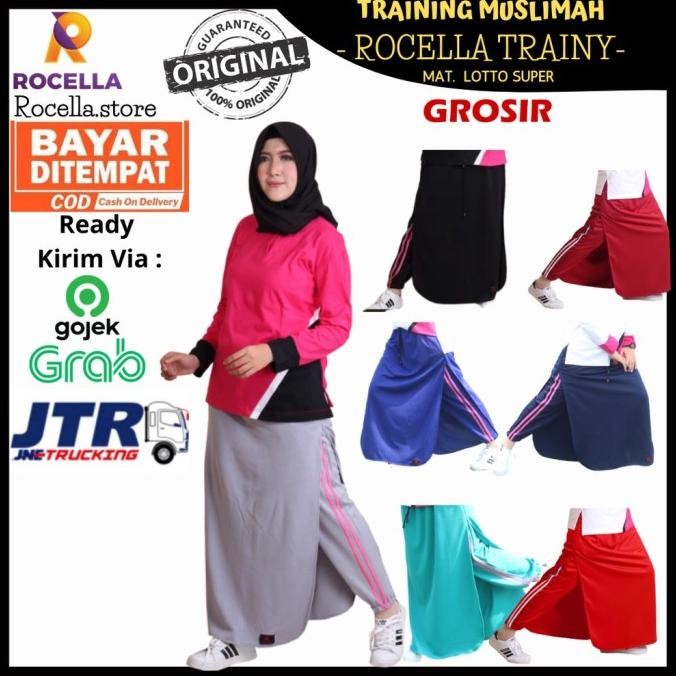 Rok Celana Olahraga Training Muslimah Wanita Syari Rocella Trainy Gros