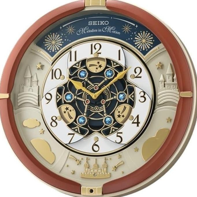 Jam Dinding Seiko Japan Melodies/Bunyi QXM378B QXM378 Original