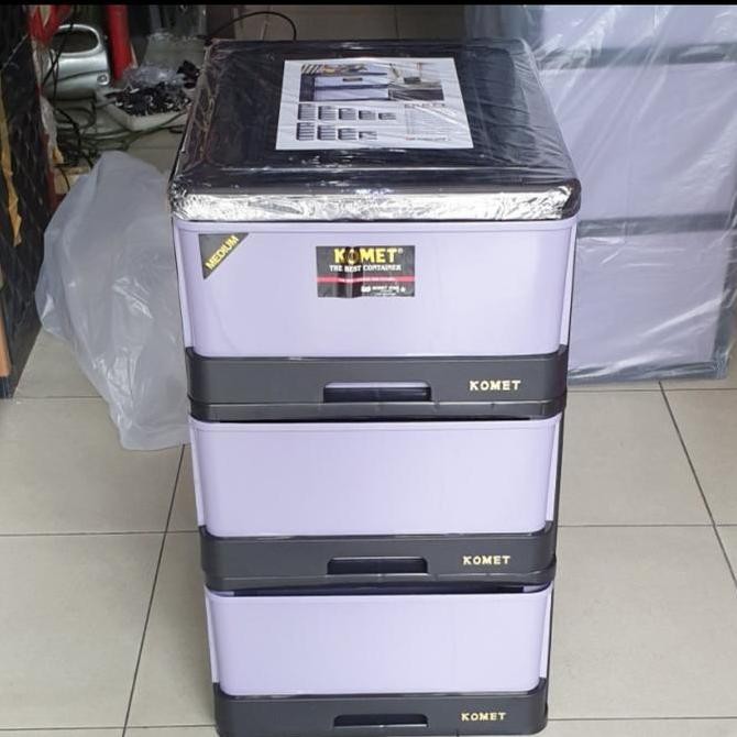 Lemari Plastik Laci Plastik Komet Susun 3 M