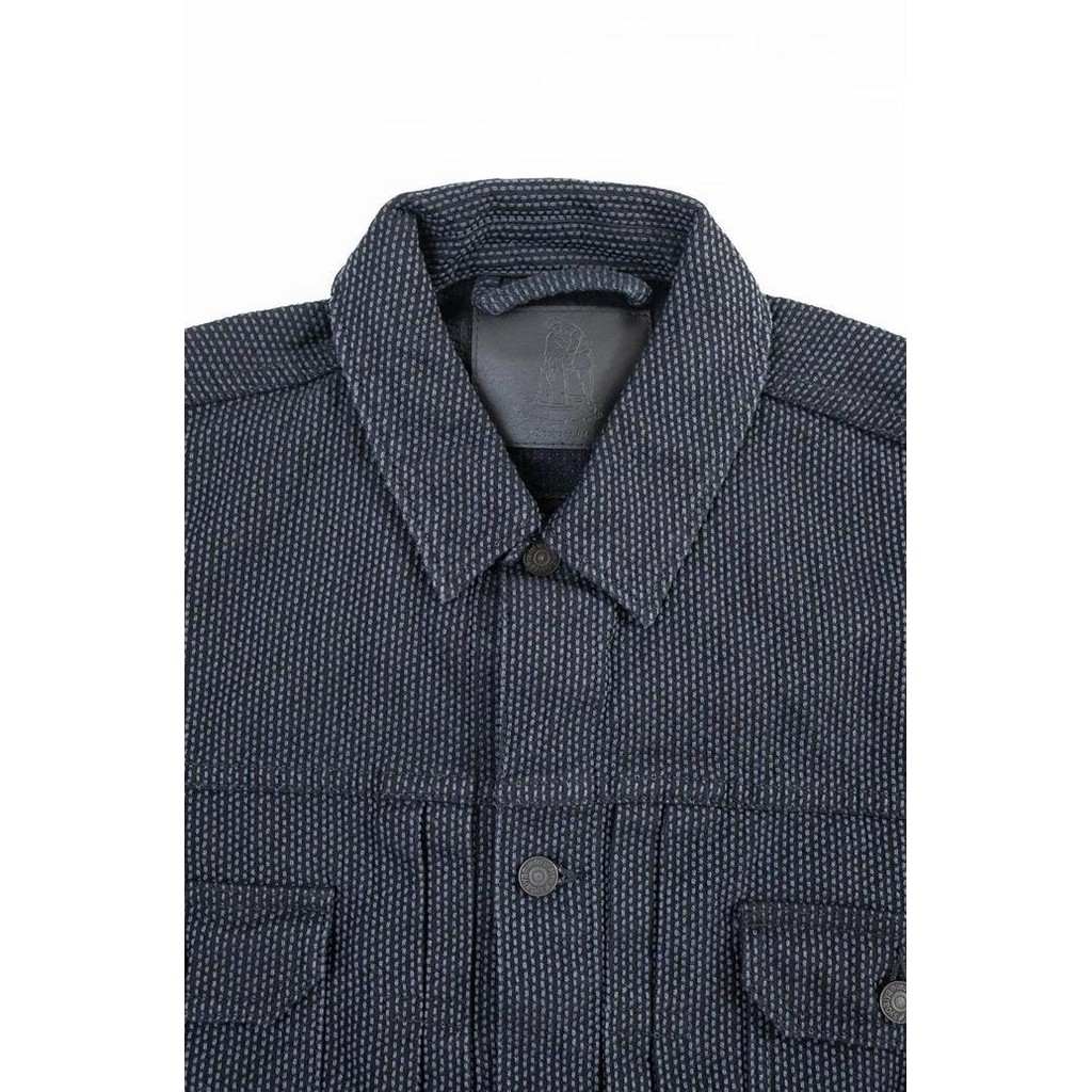 Promo Pure Blue Japan 6117-Bk Sashiko Type 2 Jacket Grey X Black Sashiko
