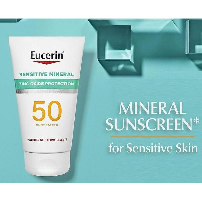 Eucerin Mineral Sunscreen Spf 50 Sensitive Skin Zinc Oxide Lotion