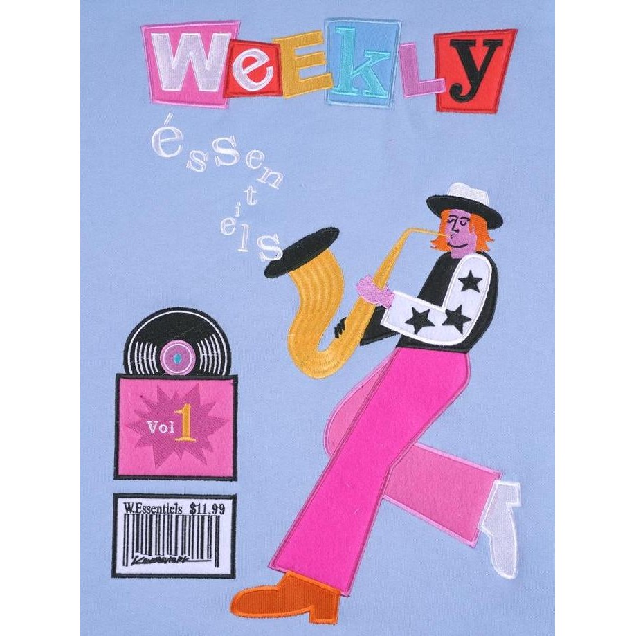 Grosir W.Essentils X Kevinswork Weekly Essentiels Varsity Jacket North Carolina/White