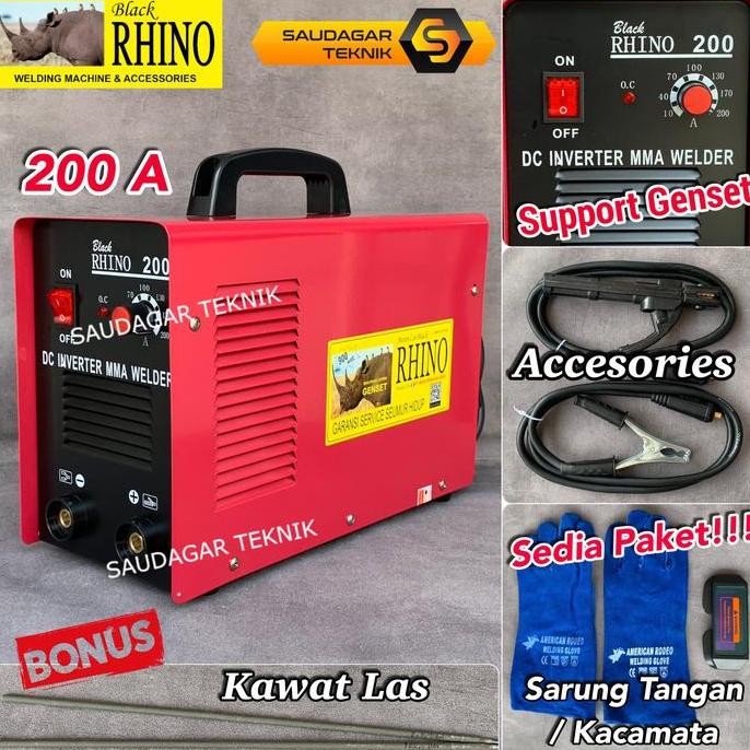 

Terlaris Mesin Las Rhino 200A Inverter Las Mma Rhino 200 A Bisa Pakai Genset