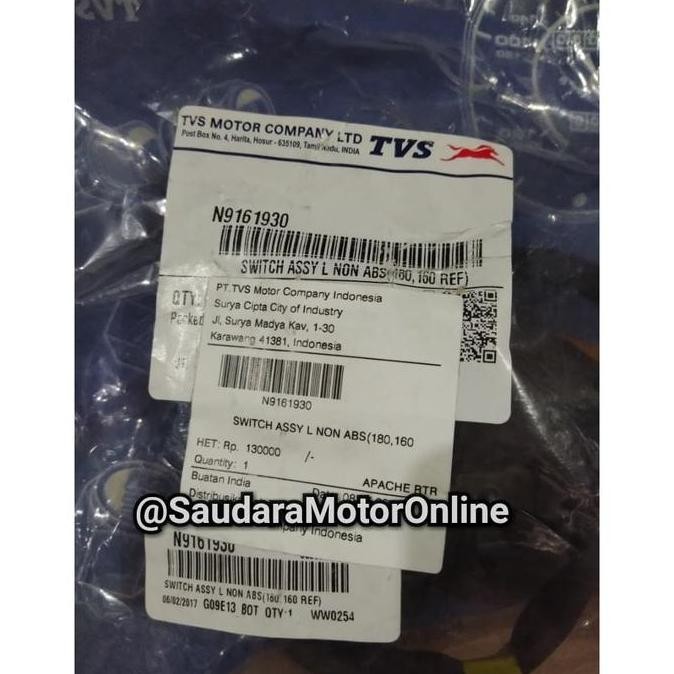 Saklar Kiri TVS Apache 160-180 New (N9161930) Orinal