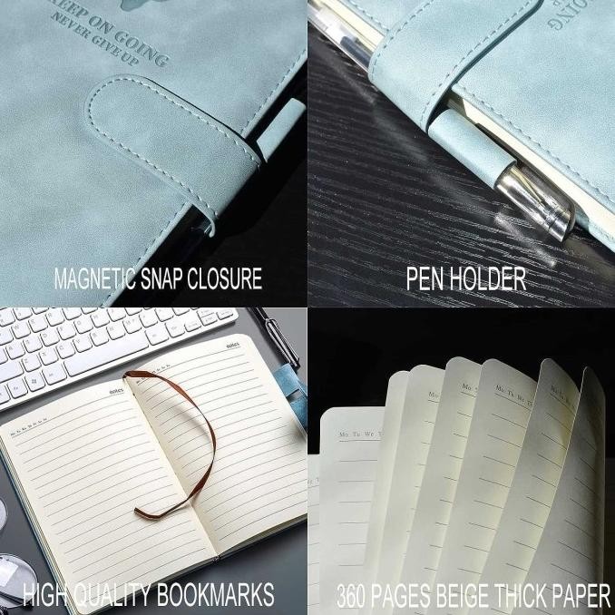 

ready Buku Catatan Harian Aesthetic Notebook Cover Kulit Magnetic Buckle A5