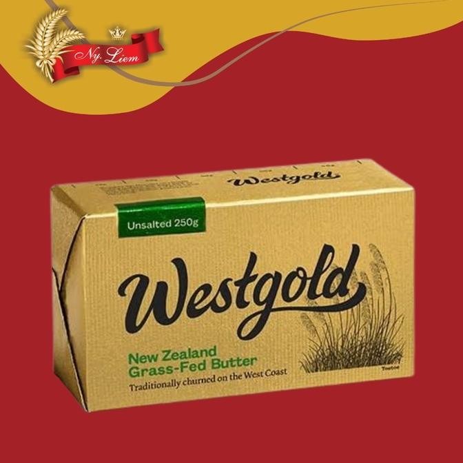 

(Expert) WESTGOLD Unsalted Grass-Fed New Zealand Butter / Mentega 250 gram