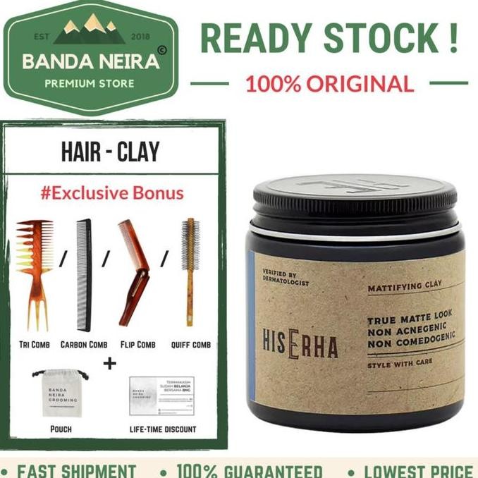 HisErha / His Erha Mattifying Clay Pomade murah