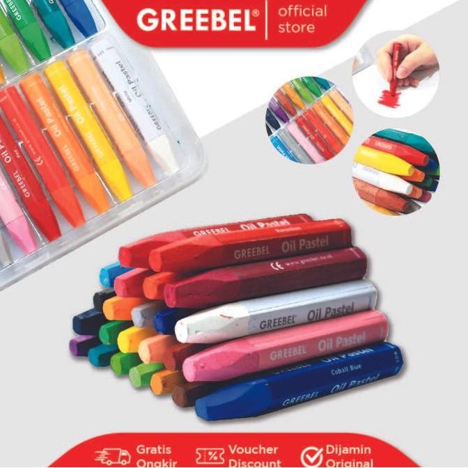 

ready Crayon Greebel 24 Warna / Oil Pastel Greebel 24 Warna Non Toxic